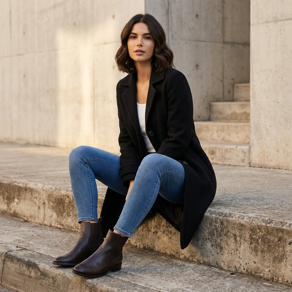 Manteau en Laine Femme Sigrid | Col Classique, Design Intemporel