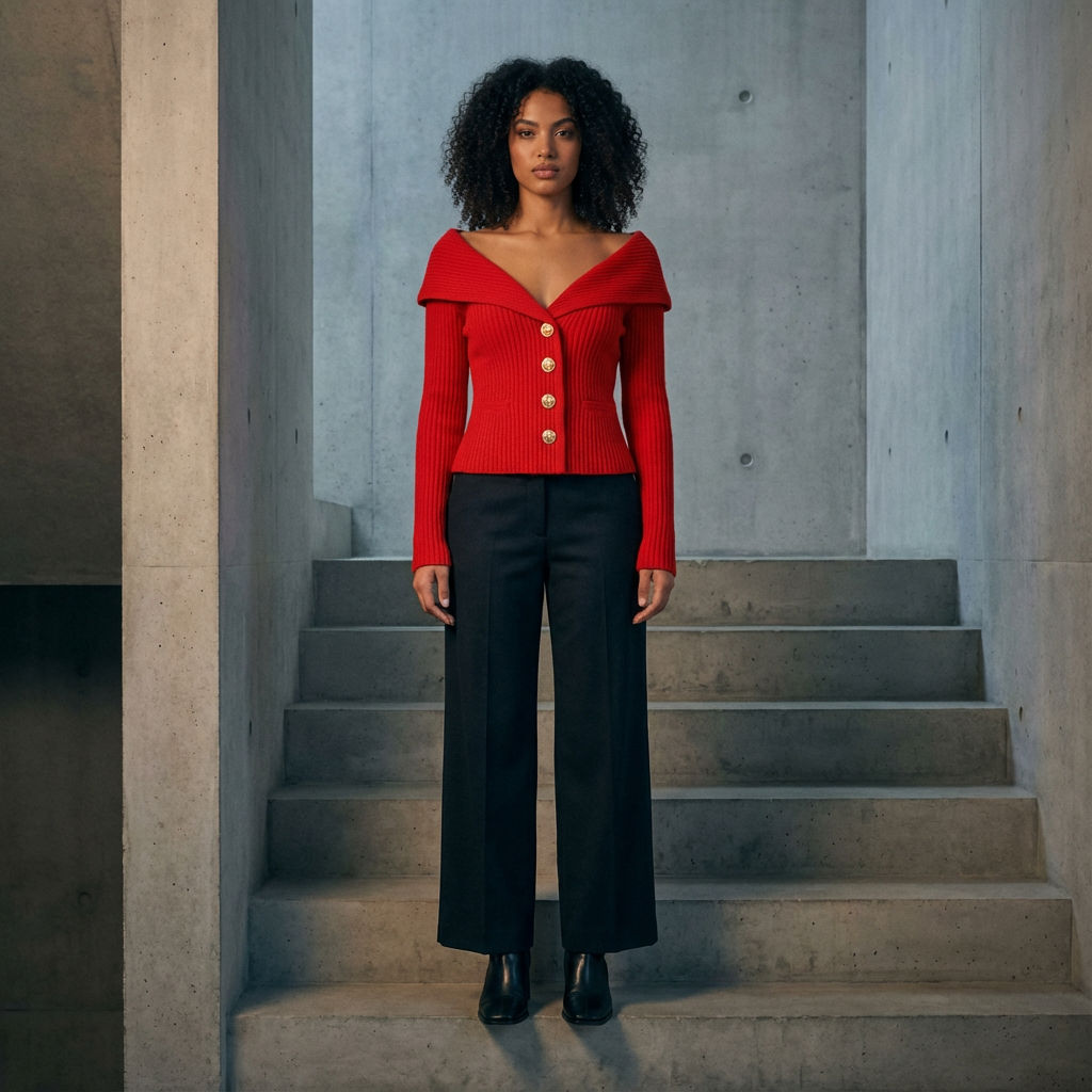 Marlow Lunera Women’s Ribbed Cardigan | Button Front, Tailored Silhouette