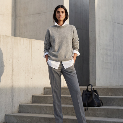 Pull tricoté pour femmes Seraphine | Col rond, manches longues