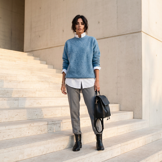 Seraphine Women’s Knit Sweater | Crew Neck, Long Sleeve Design