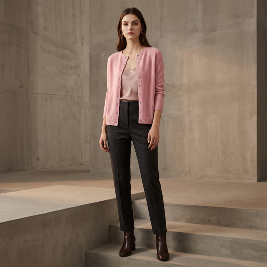 Seraphine Women’s Button Cardigan | Asymmetric Neckline, Front Button Detail