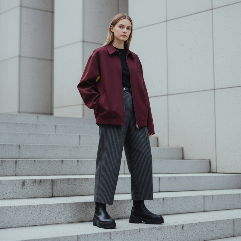 Mira Women's Bomber Jacket | Retro Style, Loose Fit