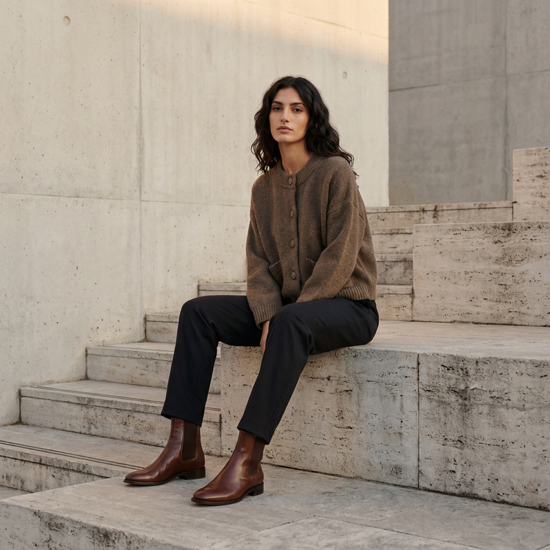 Calyra Women’s Knitted Cardigan | Button-Front, Patch Pockets