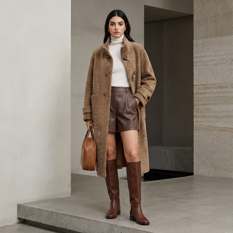 Ava Women's Winter Coat | Elegant Loose Fit, Warm Fabric Blend