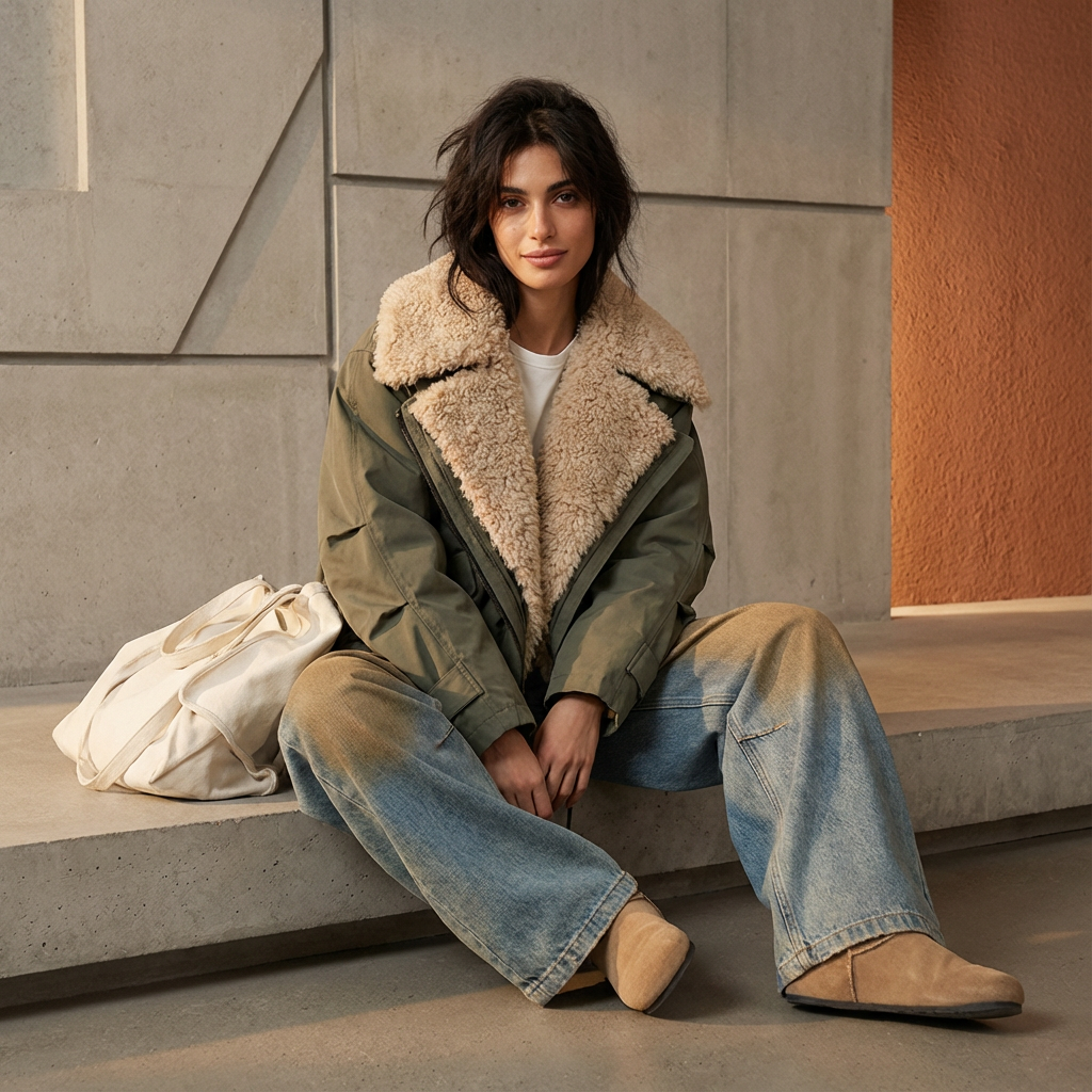 Chaqueta de motocicleta acolchada para mujer Cleo | Algodón grueso, moda urbana casual