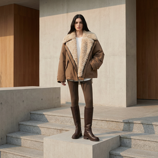 Cleo Women's Quilted Motorcycle Jacket | Thick Cotton, Casual Streetwear