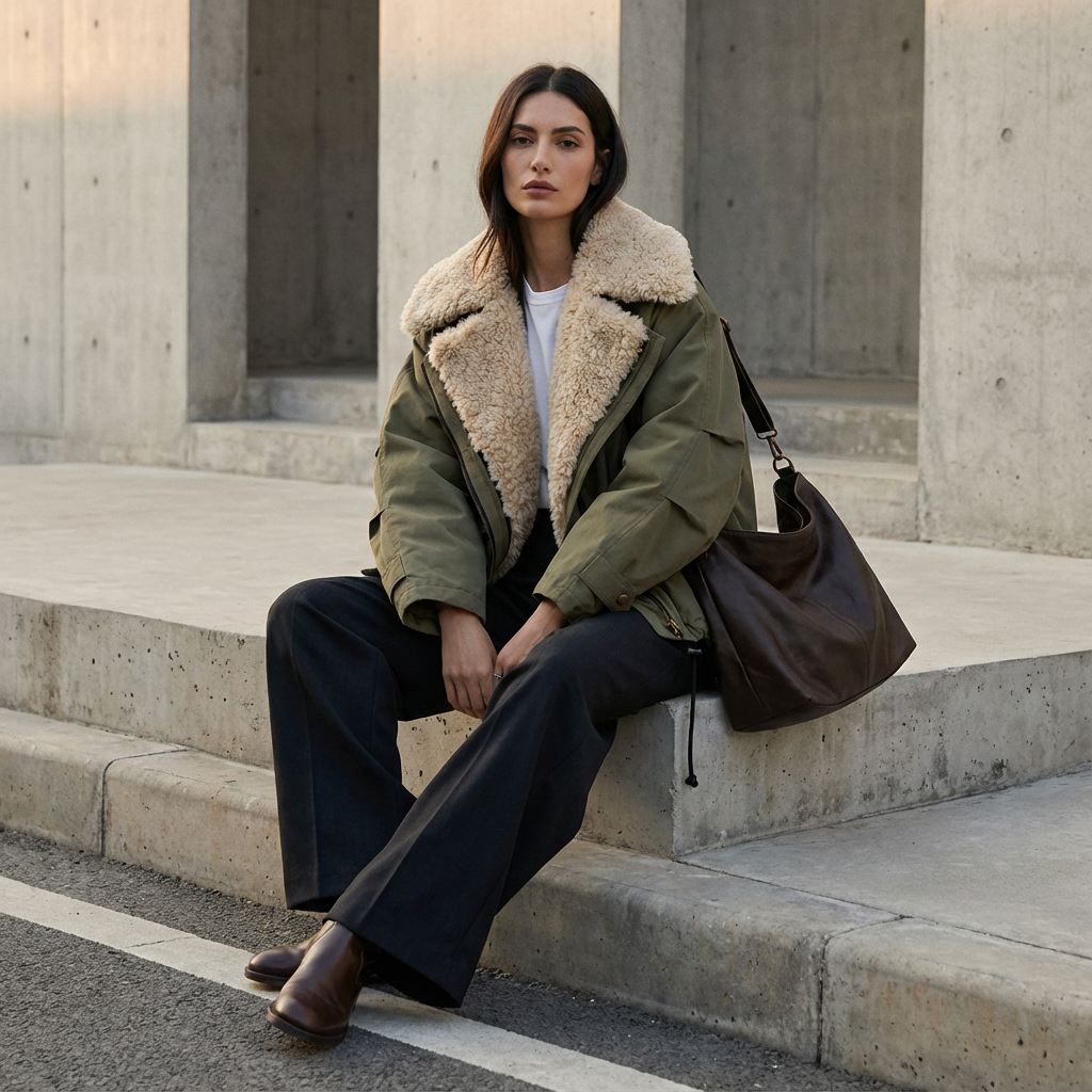 Chaqueta de motocicleta acolchada para mujer Cleo | Algodón grueso, moda urbana casual