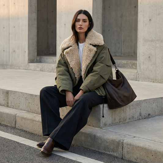 Cleo Women's Quilted Motorcycle Jacket | Thick Cotton, Casual Streetwear