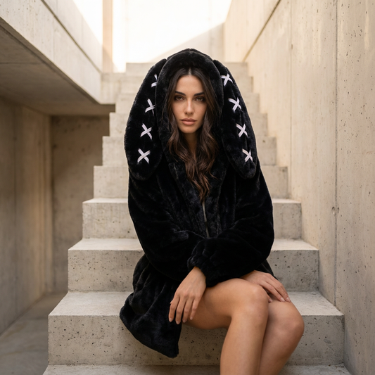 Chaqueta para mujer Ravi | Gruesa y peluda, estilo punk oversize