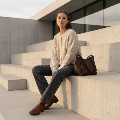 Arlina Women’s Knitted Cardigan | Button Front, Long Sleeve