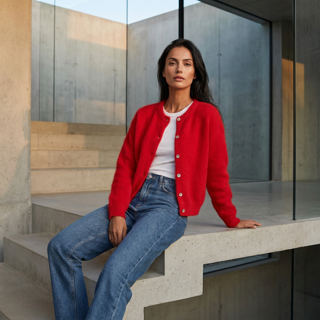 Arlina Women’s Knitted Cardigan | Button Front, Long Sleeve