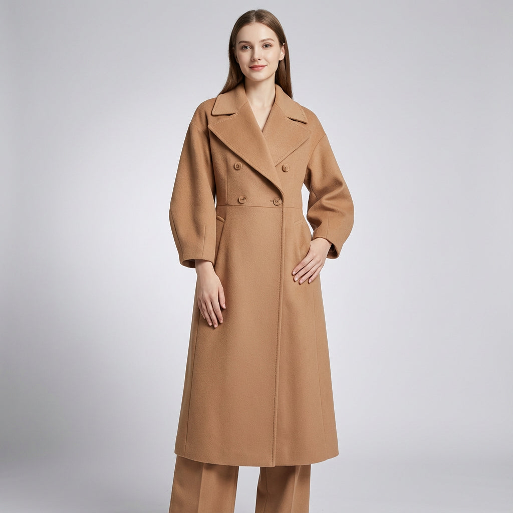 Adara Women's Winter Coat | Double Breasted, Elegant Design