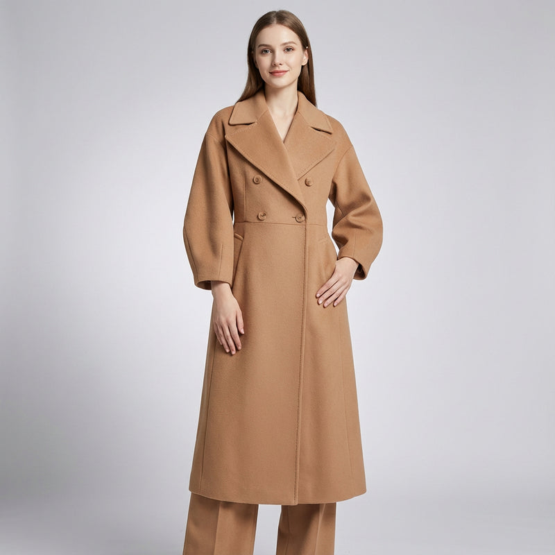 Adara Women's Winter Coat | Double Breasted, Elegant Design