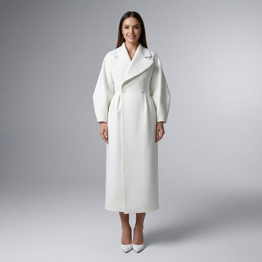 Adara Women's Winter Coat | Double Breasted, Elegant Design