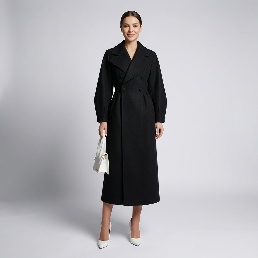 Adara Women's Winter Coat | Double Breasted, Elegant Design