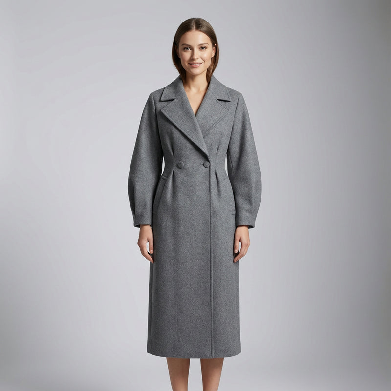 Adara Women's Winter Coat | Double Breasted, Elegant Design