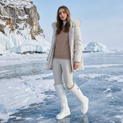 Wendy Women’s Knee High Snow Boots | Plush Lined, Low Heel