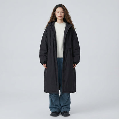 Abrigo largo de Ember para mujer | Diseño con capucha, Cierre frontal con cremallera