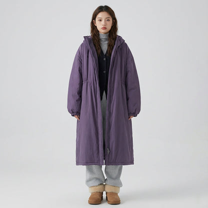 Abrigo largo de Ember para mujer | Diseño con capucha, Cierre frontal con cremallera