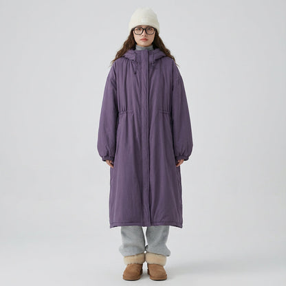 Abrigo largo de Ember para mujer | Diseño con capucha, Cierre frontal con cremallera