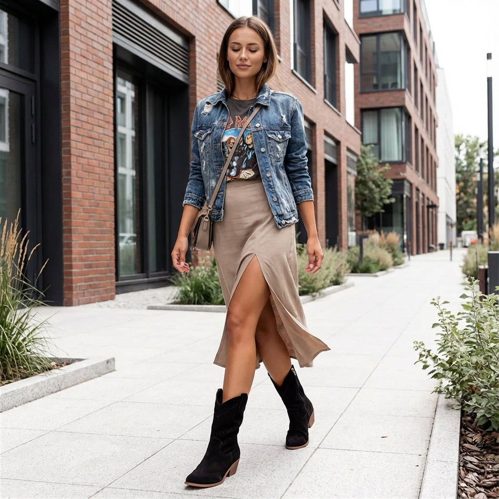 Charlotte Women's Western Boots | Winter Perforated Design, Stylish Warmth