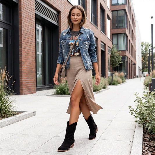 Charlotte Women's Western Boots | Winter Perforated Design, Stylish Warmth