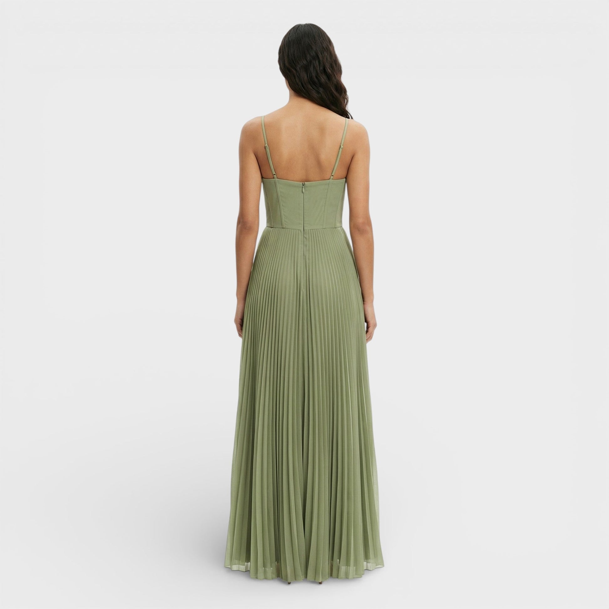 Quinn Women's Pleated Midi Dress - back view