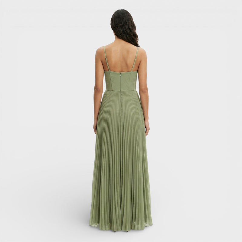 Quinn Women's Pleated Midi Dress - back view