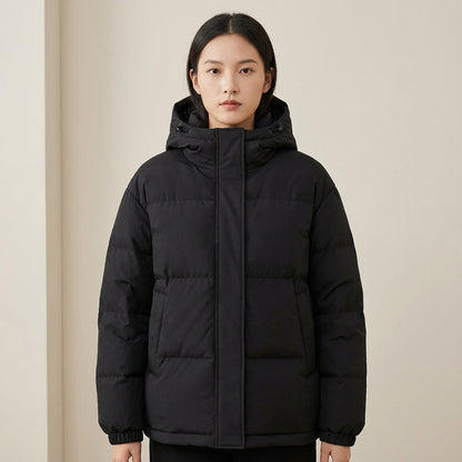 Doudoune noire pour femmes Cleo | Isolée avec capuche, veste d'hiver élégante