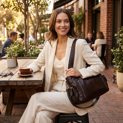 Bolso tote de hombro para mujer Arden | Frente con doble cremallera, Silueta estructurada