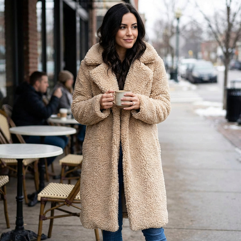 Teddy Women's Winter Coat | Oversized Fit, Plush Teddy Fabric
