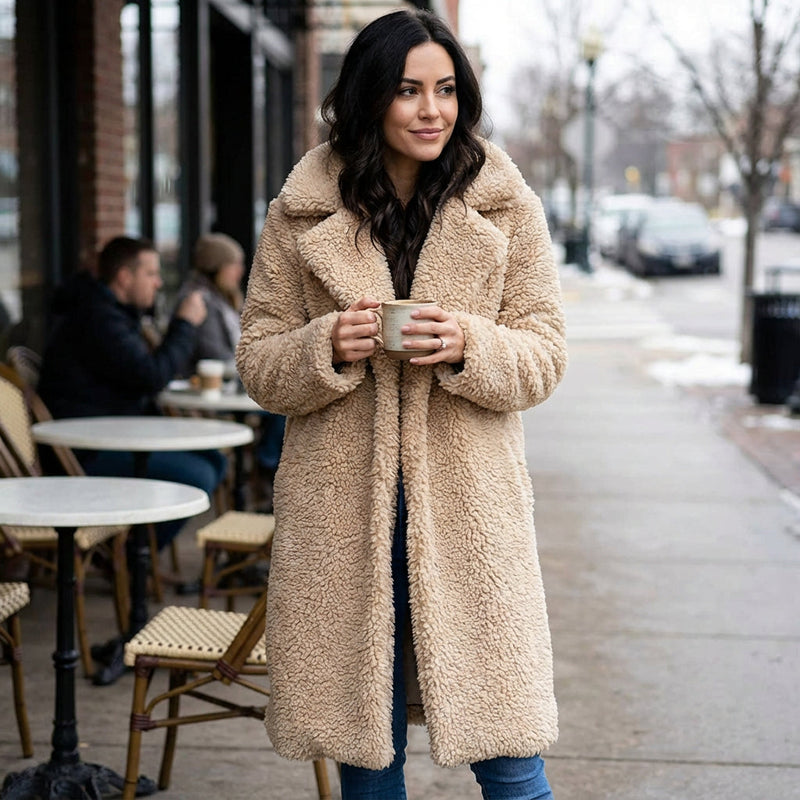 Teddy Women's Winter Coat | Oversized Fit, Plush Teddy Fabric