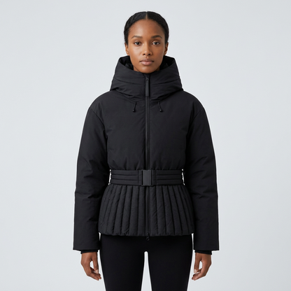 Abrigo de Invierno para Mujer Bella | Mezcla de Algodón, Chic con Capucha