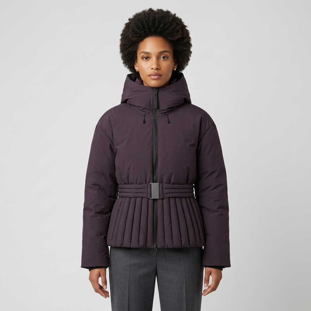 Abrigo de Invierno para Mujer Bella | Mezcla de Algodón, Chic con Capucha