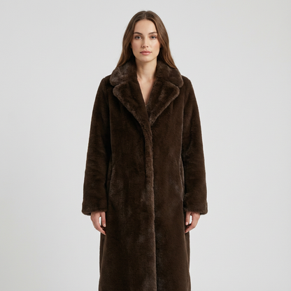 Dune Nina Women's Faux Mink Fur Coat | Winter Luxury, Neo Mint