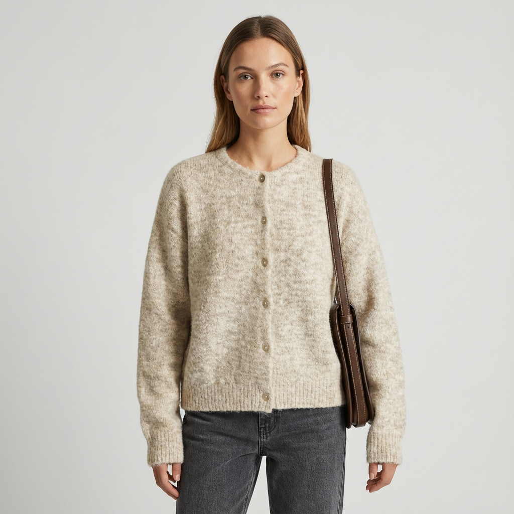 Arlina Women’s Knitted Cardigan | Button Front, Long Sleeve