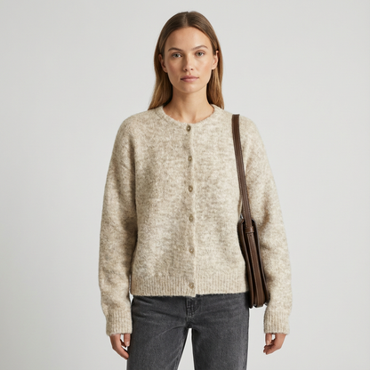 Arlina Women’s Knitted Cardigan | Button Front, Long Sleeve