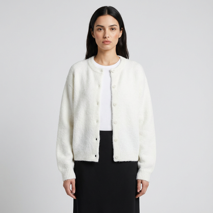 Arlina Women’s Knitted Cardigan | Button Front, Long Sleeve