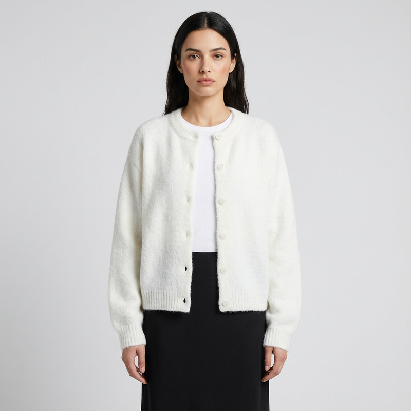 Arlina Women’s Knitted Cardigan | Button Front, Long Sleeve