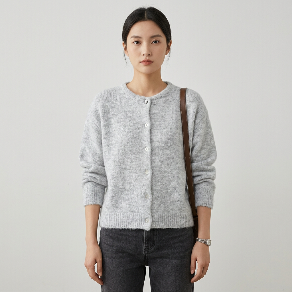 Arlina Women’s Knitted Cardigan | Button Front, Long Sleeve
