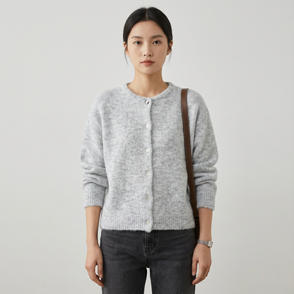 Arlina Women’s Knitted Cardigan | Button Front, Long Sleeve