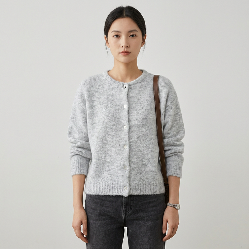 Arlina Women’s Knitted Cardigan | Button Front, Long Sleeve