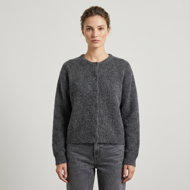 Arlina Women’s Knitted Cardigan | Button Front, Long Sleeve