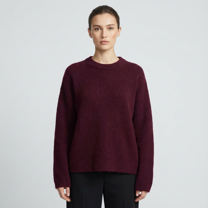 Selene Women’s Knit Pullover | Relaxed Fit, Long Sleeve