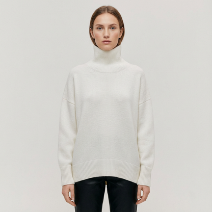 Avery Women’s Turtleneck Sweater | High Neck, Relaxed Fit