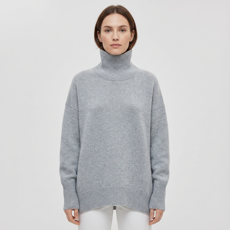 Avery Women’s Turtleneck Sweater | High Neck, Relaxed Fit