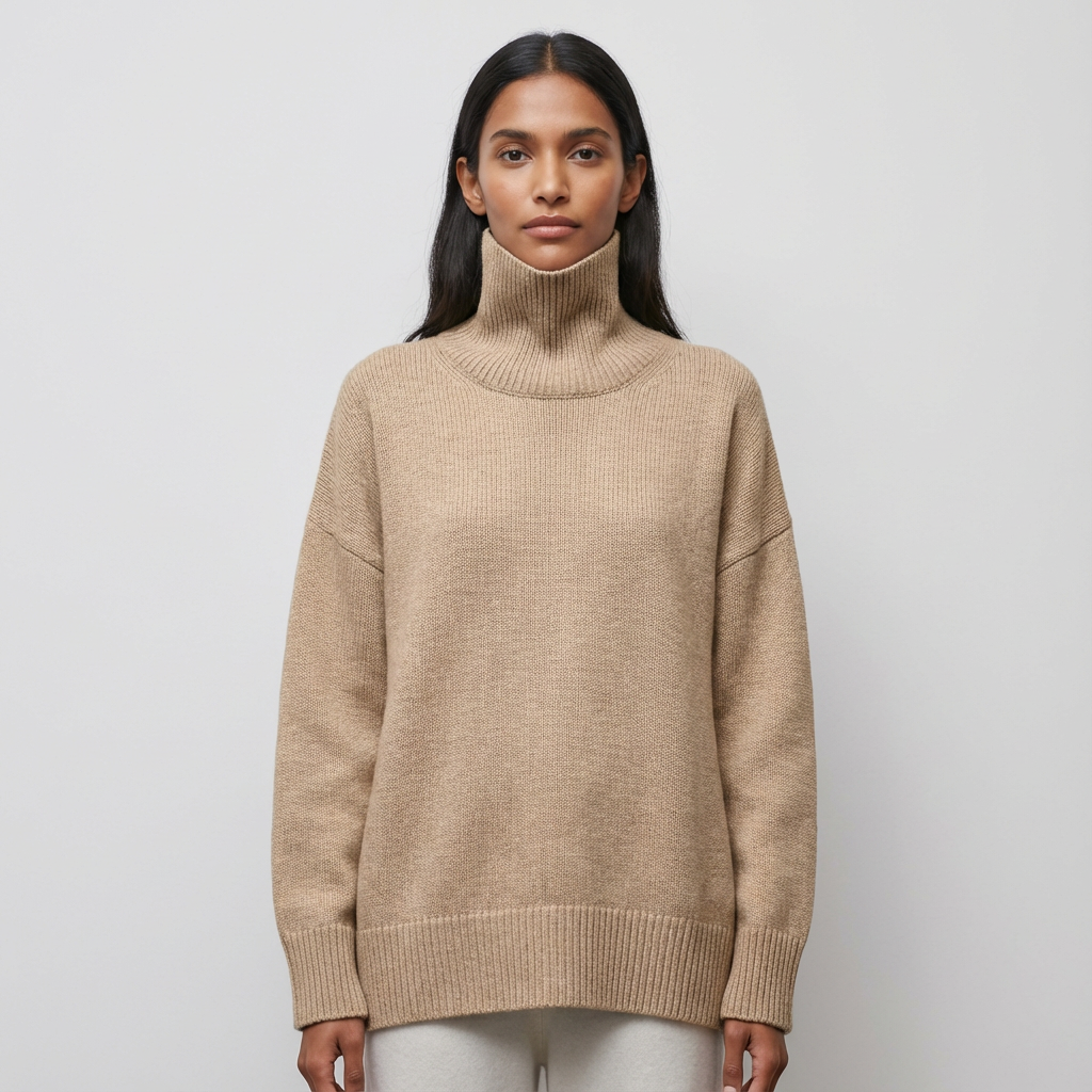 Avery Women’s Turtleneck Sweater | High Neck, Relaxed Fit