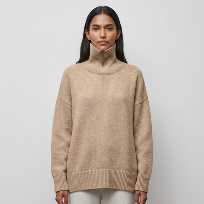 Avery Women’s Turtleneck Sweater | High Neck, Relaxed Fit