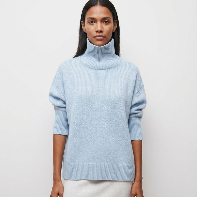 Avery Women’s Turtleneck Sweater | High Neck, Relaxed Fit