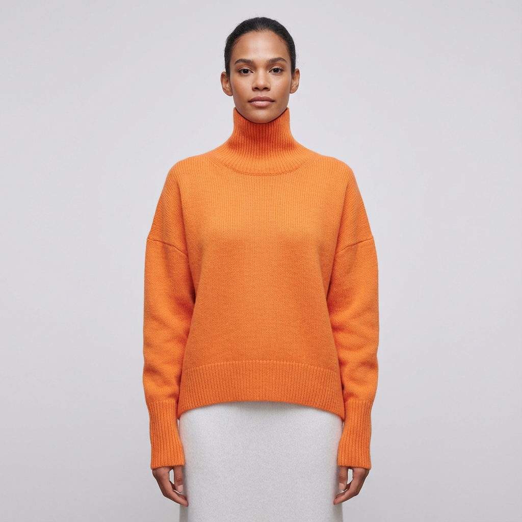 Avery Women’s Turtleneck Sweater | High Neck, Relaxed Fit